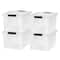 IRIS® 32qt. Buckled Clear Boxes with Clear Buckle Lids, 4ct.
